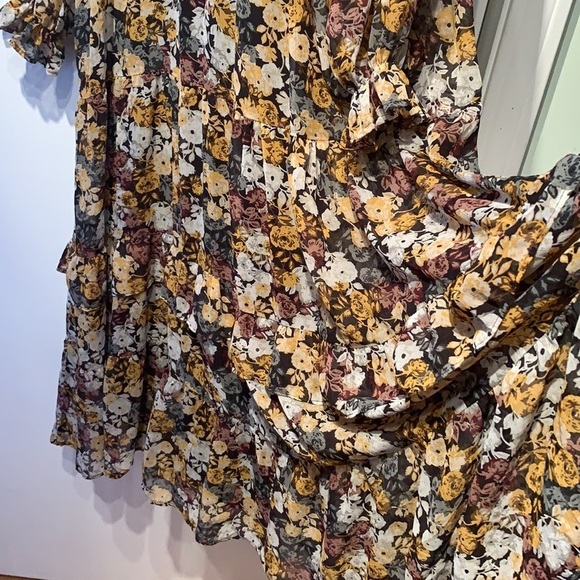 Mango Chiffon Floral Modest Dress 2 - Picture 10 of 16